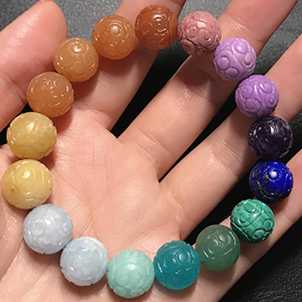 Artisan d'Asie Chakras & Reiki 10mm Bracelet 7 chakras en pierres naturelles