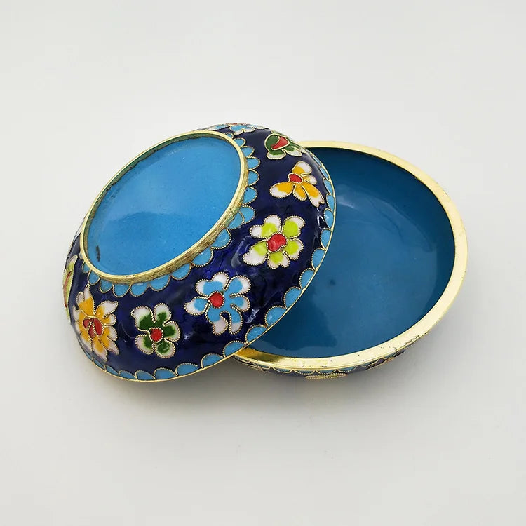 Artisan d'Asie Cloisonné Chinois Boîte chinoise en cloisonné artisanale de Beijing