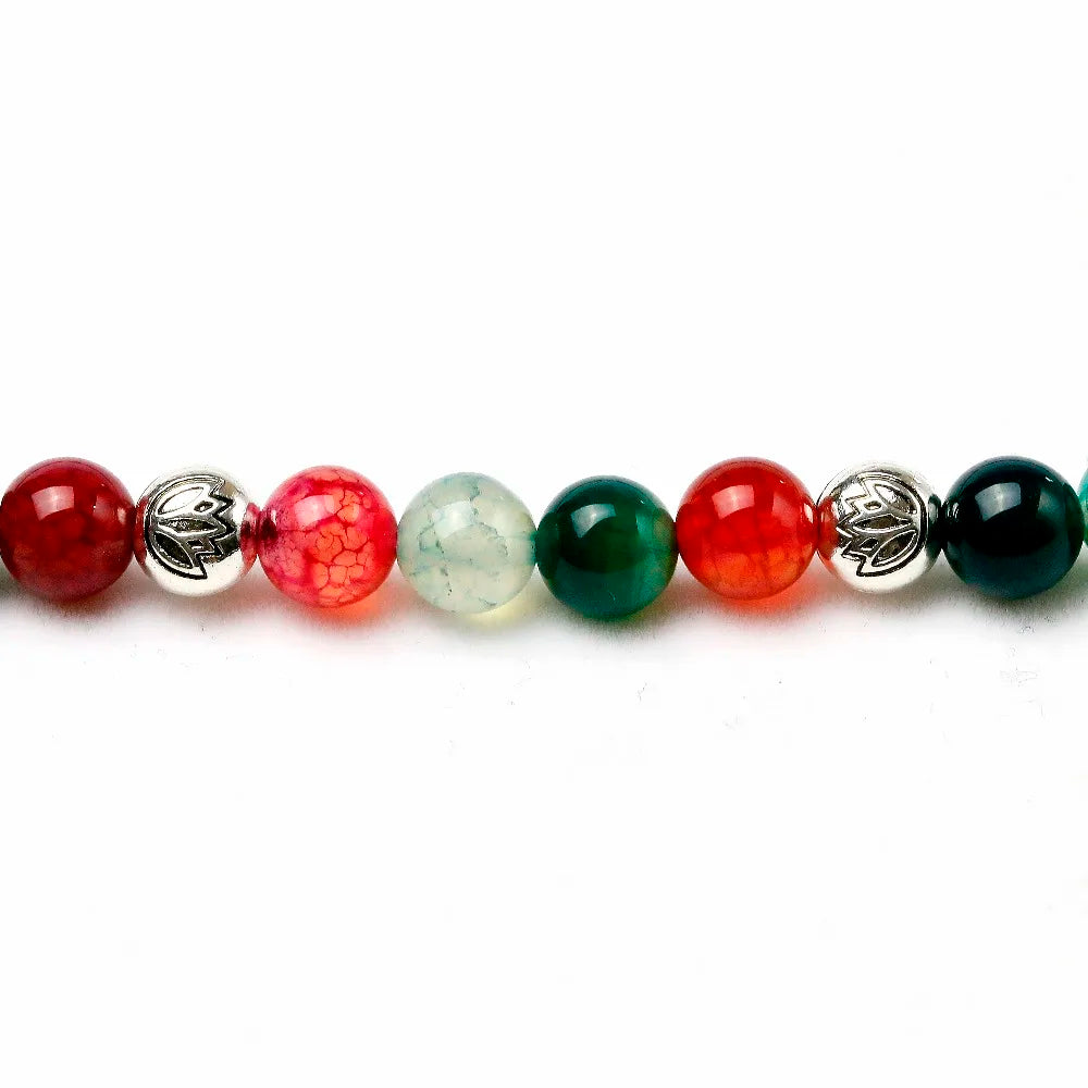 Artisan d'Asie Colliers Malas Collier Mala 108 Perles en Tourmaline Muticolore