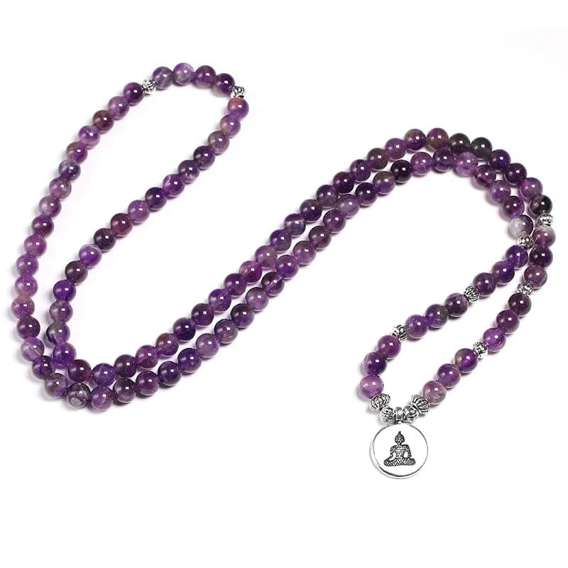 Artisan d'Asie Colliers Malas Collier mala en Améthyste