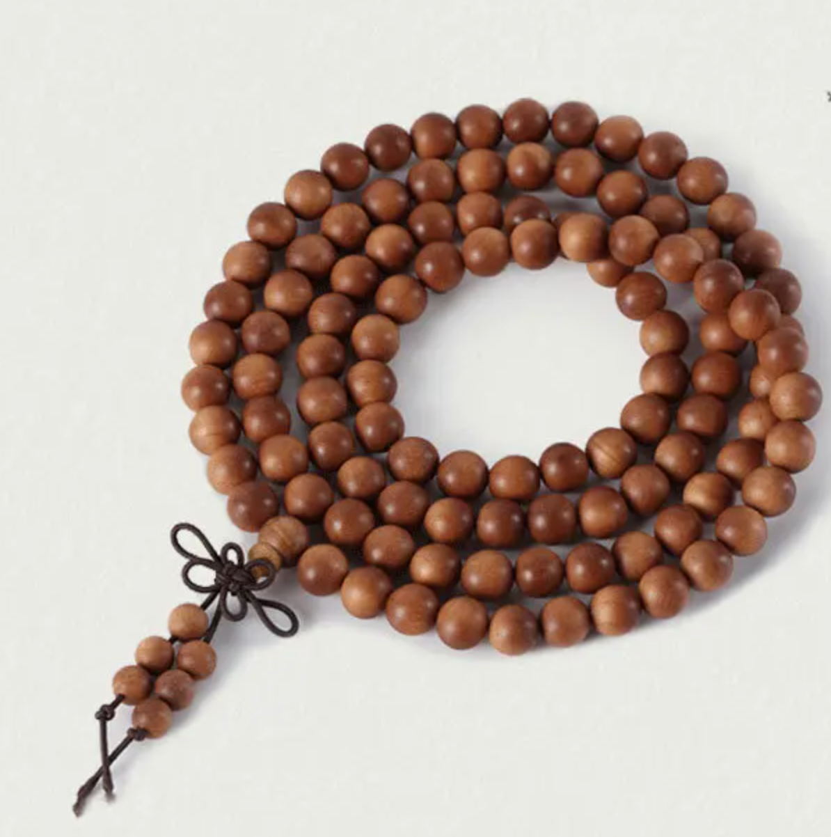 Artisan d'Asie Colliers Malas Collier mala en bois de santal brun