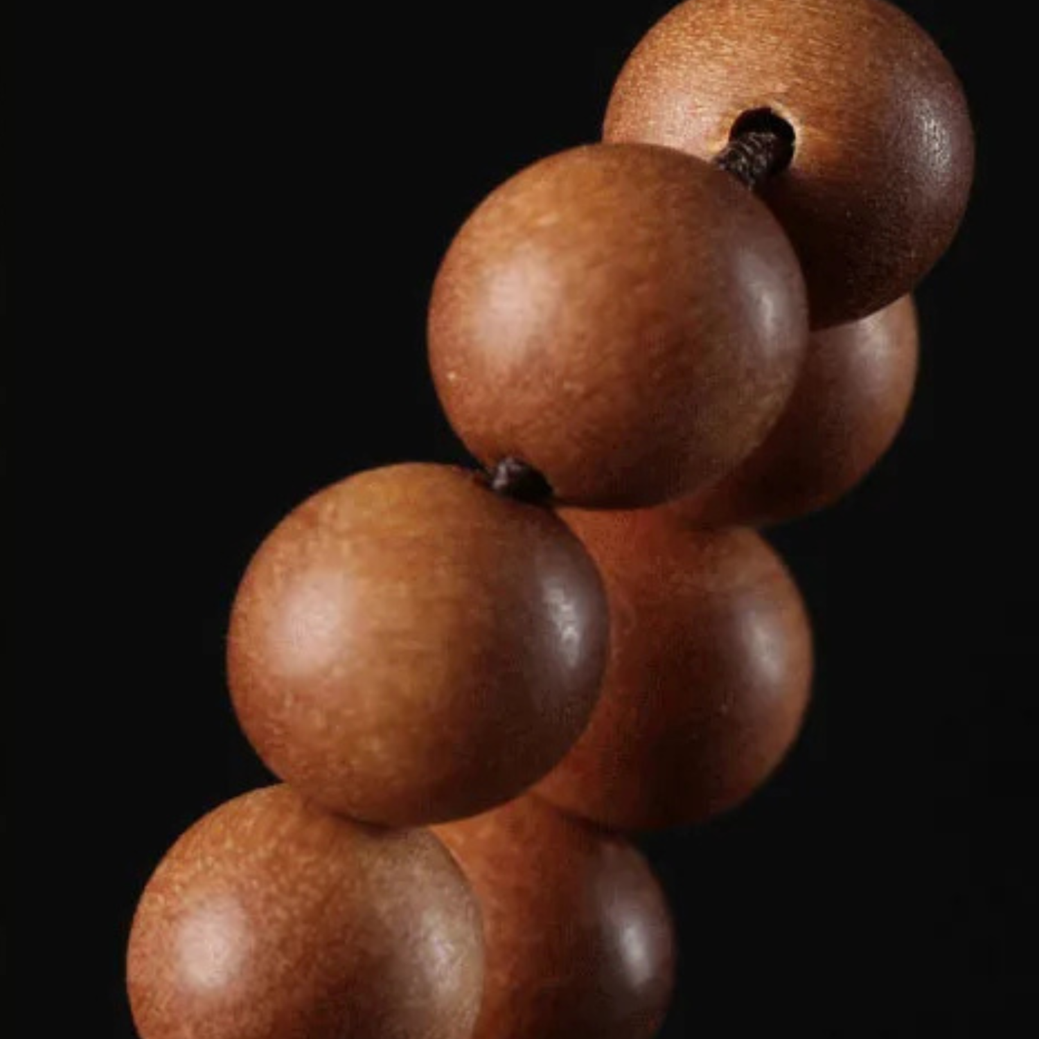Artisan d'Asie Colliers Malas Collier mala en bois de santal brun premium