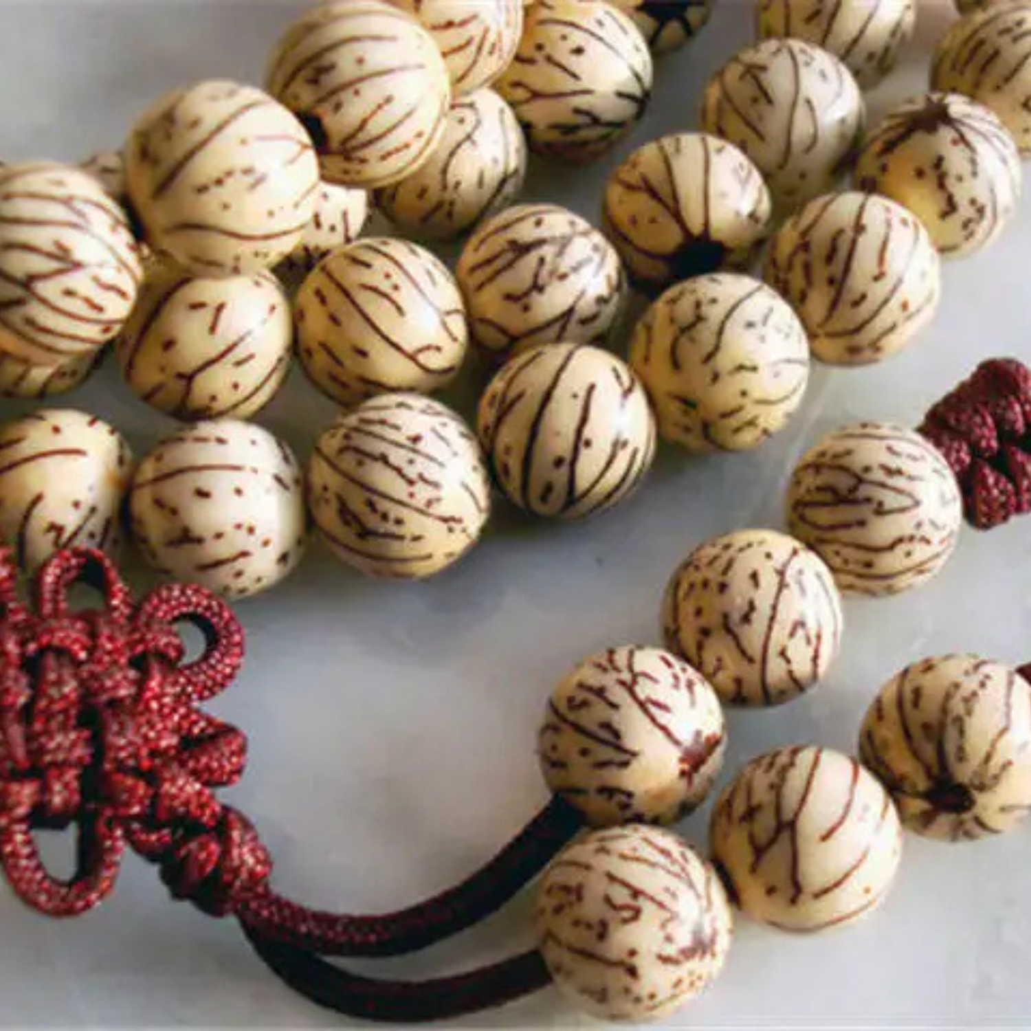 Artisan d'Asie Colliers Malas Collier mala en graines de bodhi
