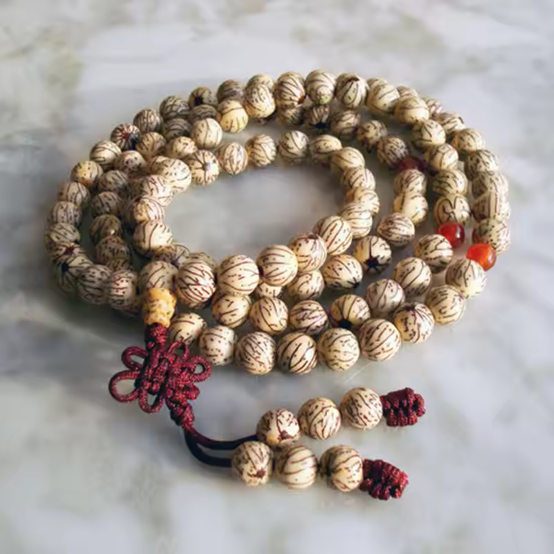 Artisan d'Asie Colliers Malas Collier mala en graines de bodhi