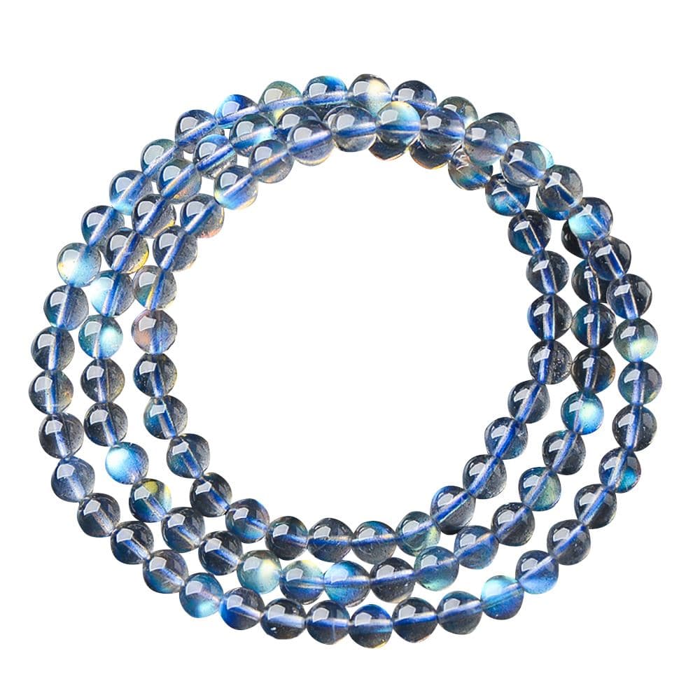 Artisan d'Asie Colliers Malas Collier mala en pierre de labradorite