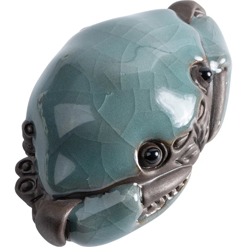 Artisan d'Asie Crabe d'Harmonie Ceramique- Porte-Bonheur, Sérénité et Prospérité