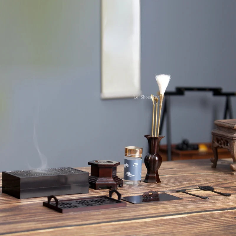 Artisan d'Asie Ensemble Bruleur Encens Cuivre Pur – Coffret Premium Rituel Zen 🪔