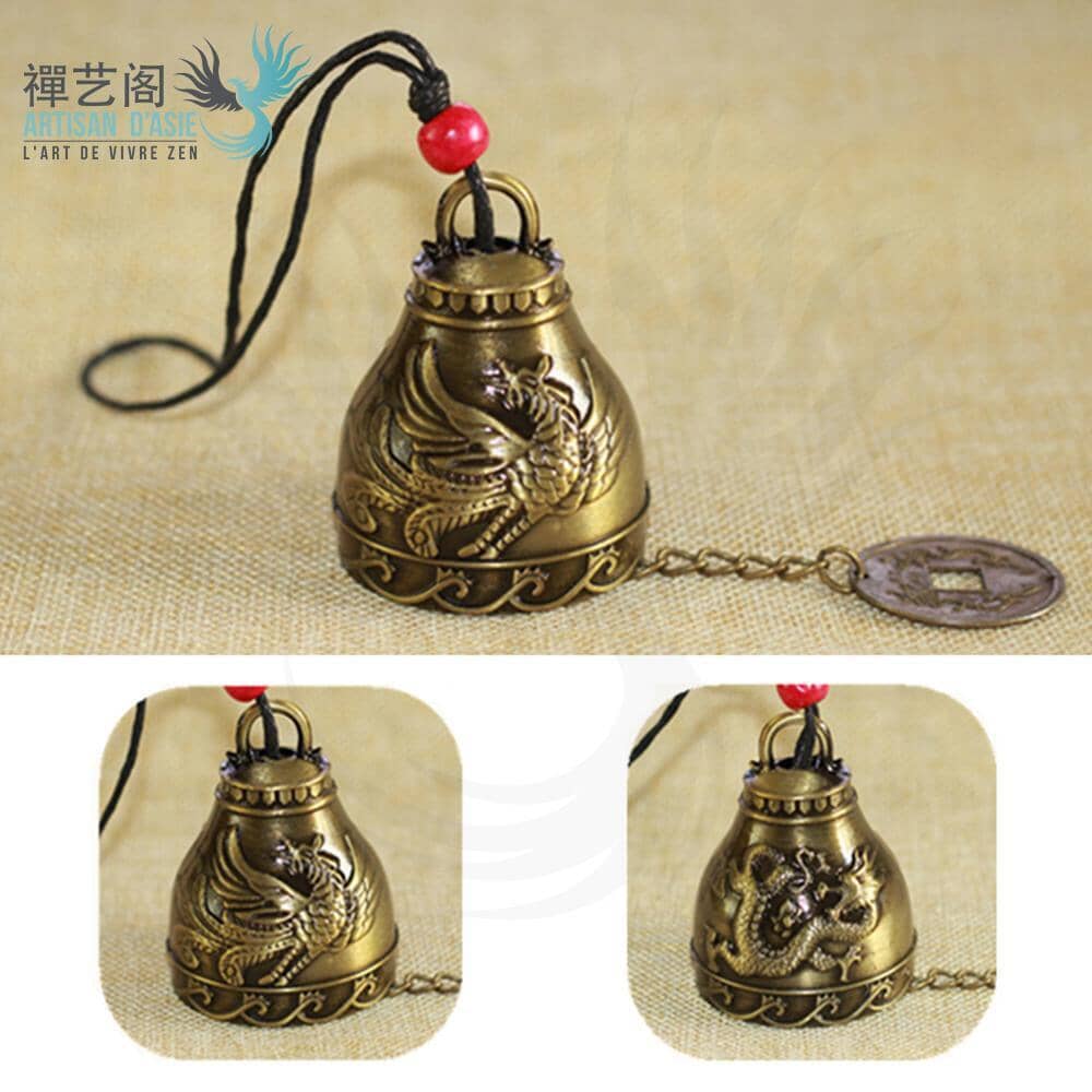 Artisan d'Asie Feng Shui Dragon & phoenix Carillon Feng Shui