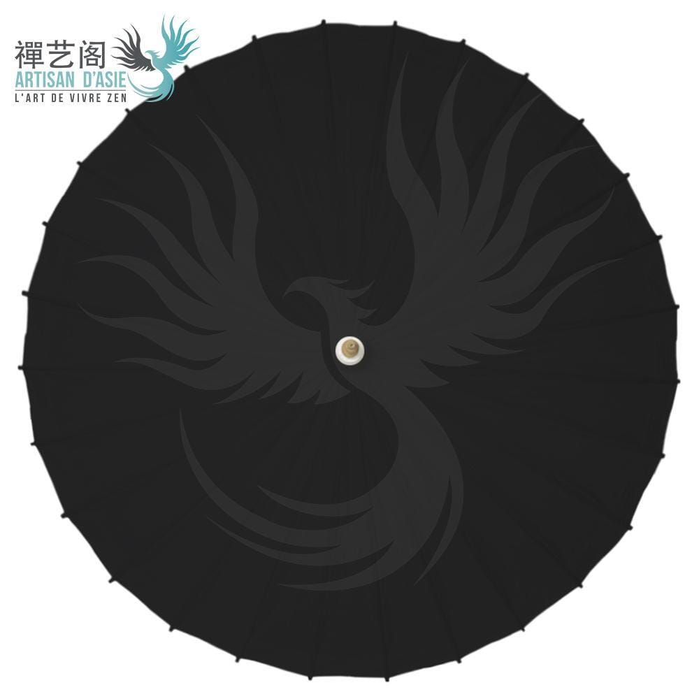 Artisan d'Asie Ombrelles Chinoises Noir Ombrelle chinoise colorée