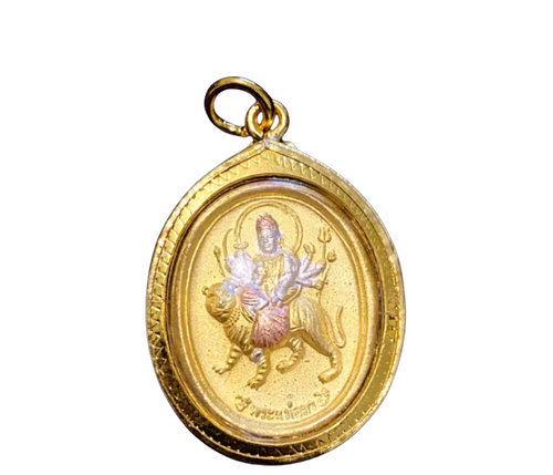 Artisan d'Asie Pendentifs & Amulettes Amulette Shiva Double Face Dorée