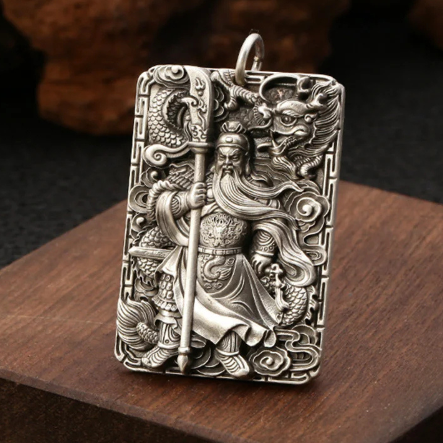 Artisan d'Asie Pendentifs & Amulettes Pendentif Dieu de la Guerre Guanyu en Argent Sterling S925
