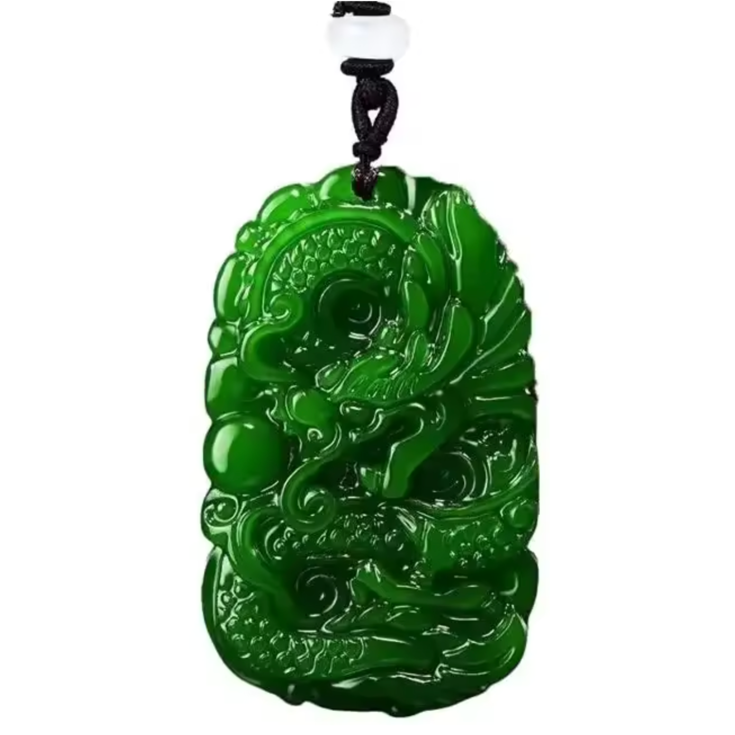 Artisan d'Asie Pendentifs & Amulettes Pendentif Feng Shui Dragon en Jade