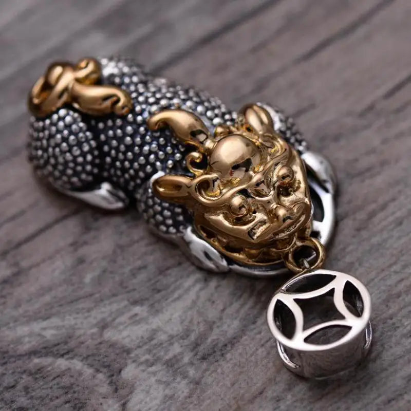 Artisan d'Asie Pendentifs & Amulettes Pendentif Feng Shui Pixiu en Argent Massif S925