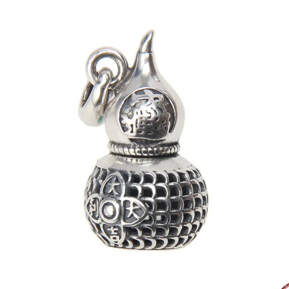 Artisan d'Asie Pendentifs & Amulettes Pendentif Wu Lou Feng Shui en Argent Massif S925 Gravée