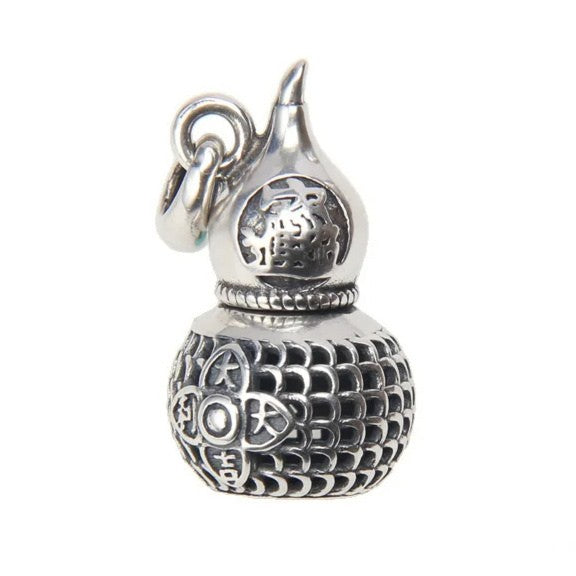 Artisan d'Asie Pendentifs & Amulettes Pendentif Wu Lou Feng Shui en Argent Massif S925 Gravée
