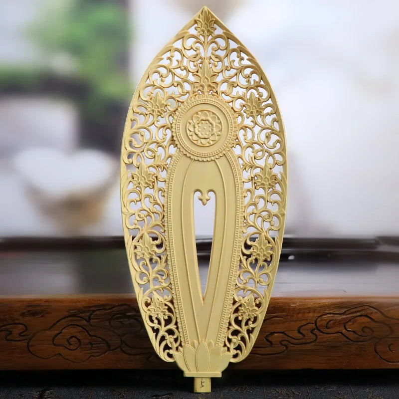 Artisan d'Asie Statues Bouddha Statue Bouddha Amitabha debout en bois de buis