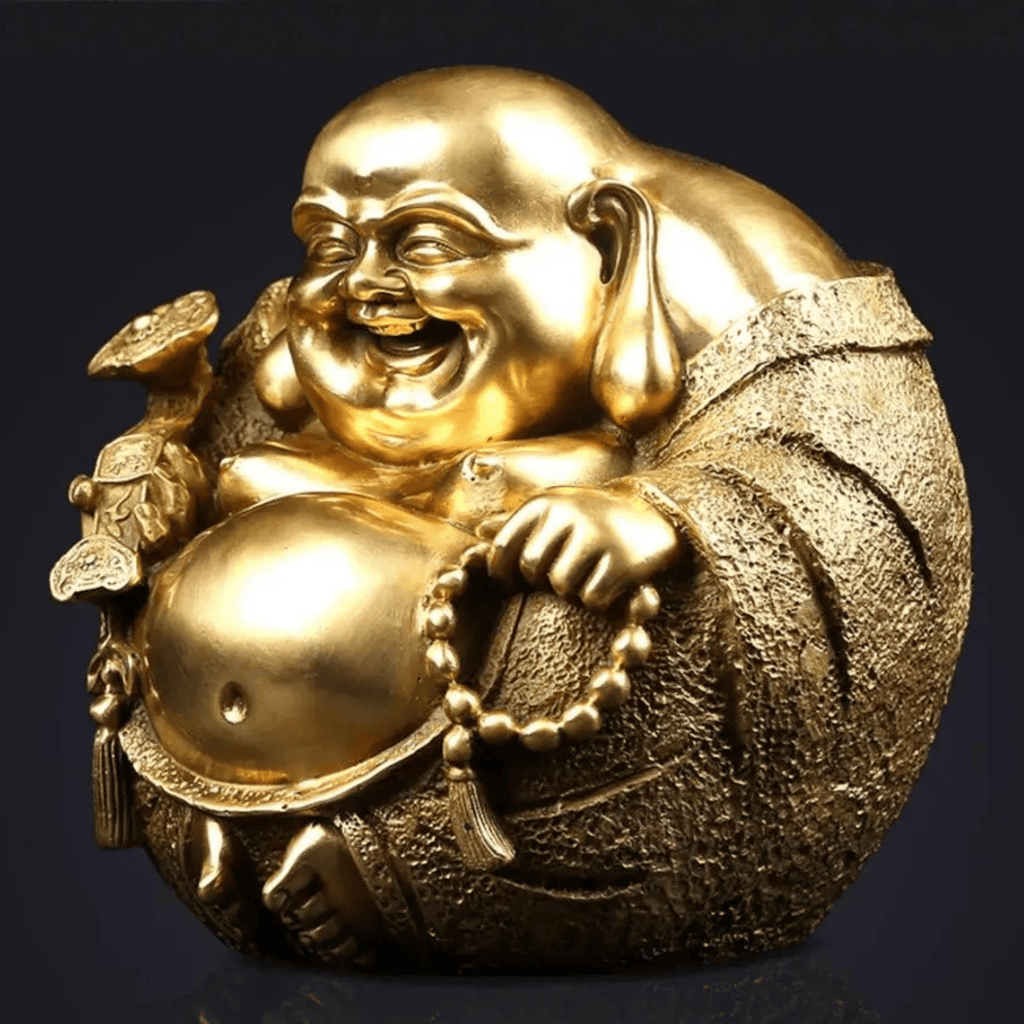 Artisan d'Asie Statues Bouddha Statue Bouddha Maitreya en cuivre