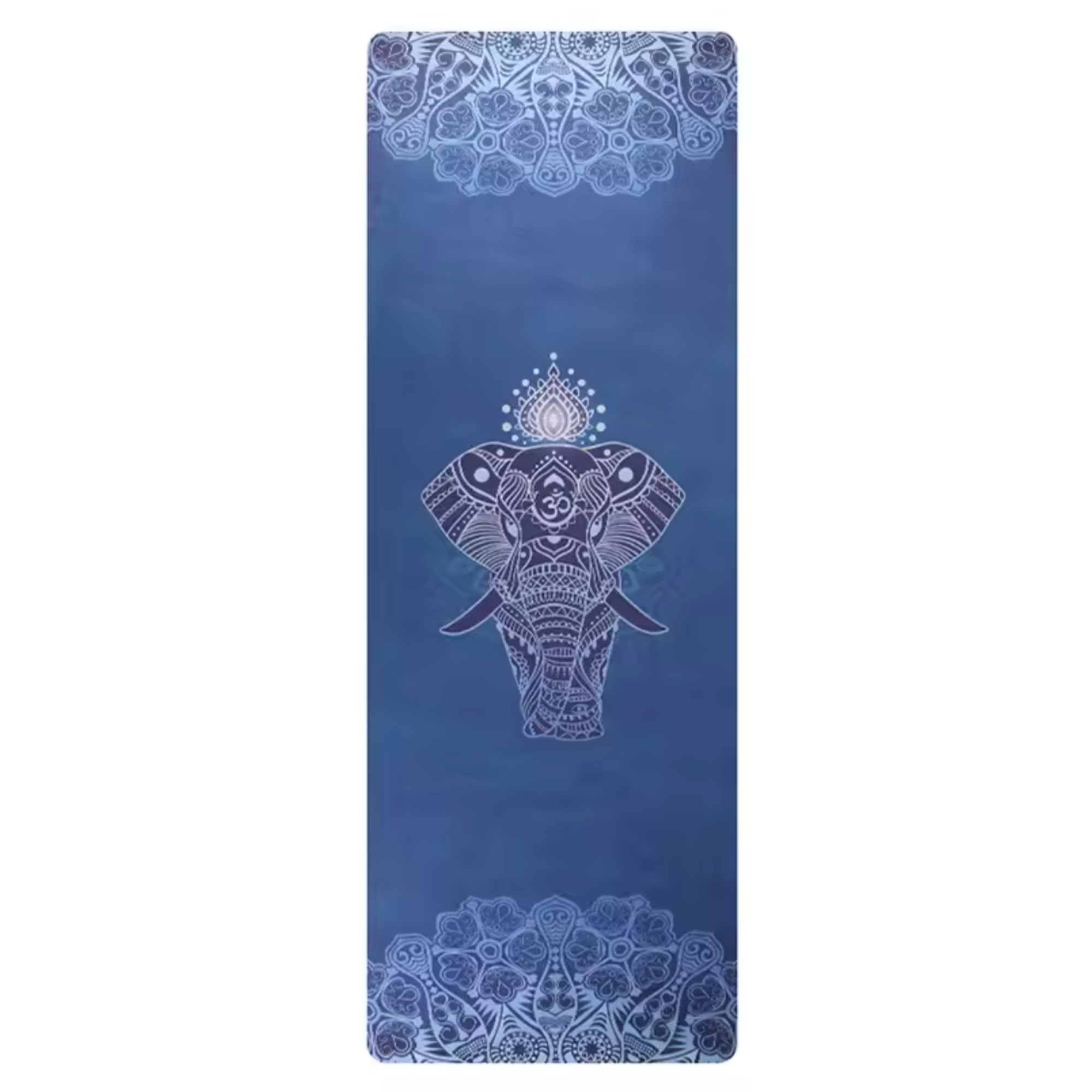 Artisan d'Asie Tapis de Yoga & Méditation Éléphant bleu Tapis de yoga et méditation en caoutchouc naturel – Confort & sérénité