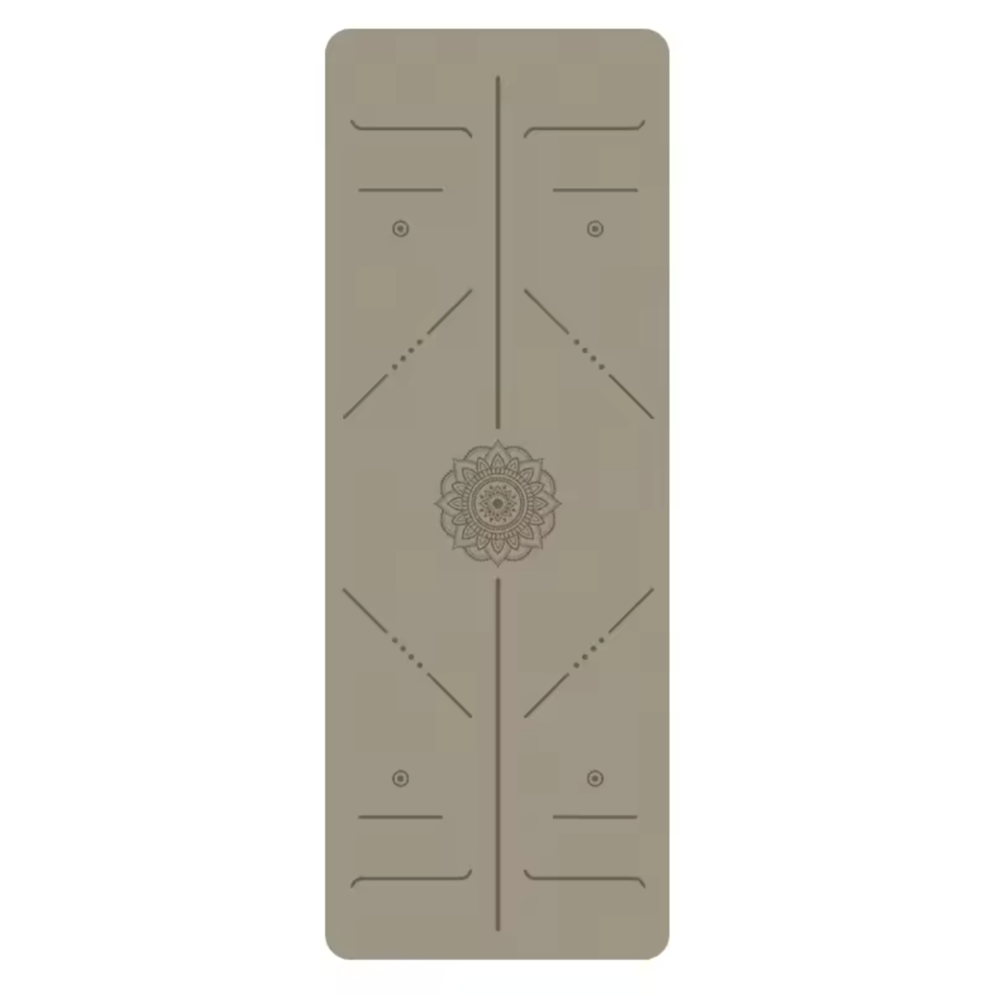 Artisan d'Asie Tapis de Yoga & Méditation Gris Clair Tapis de yoga en caoutchouc naturel