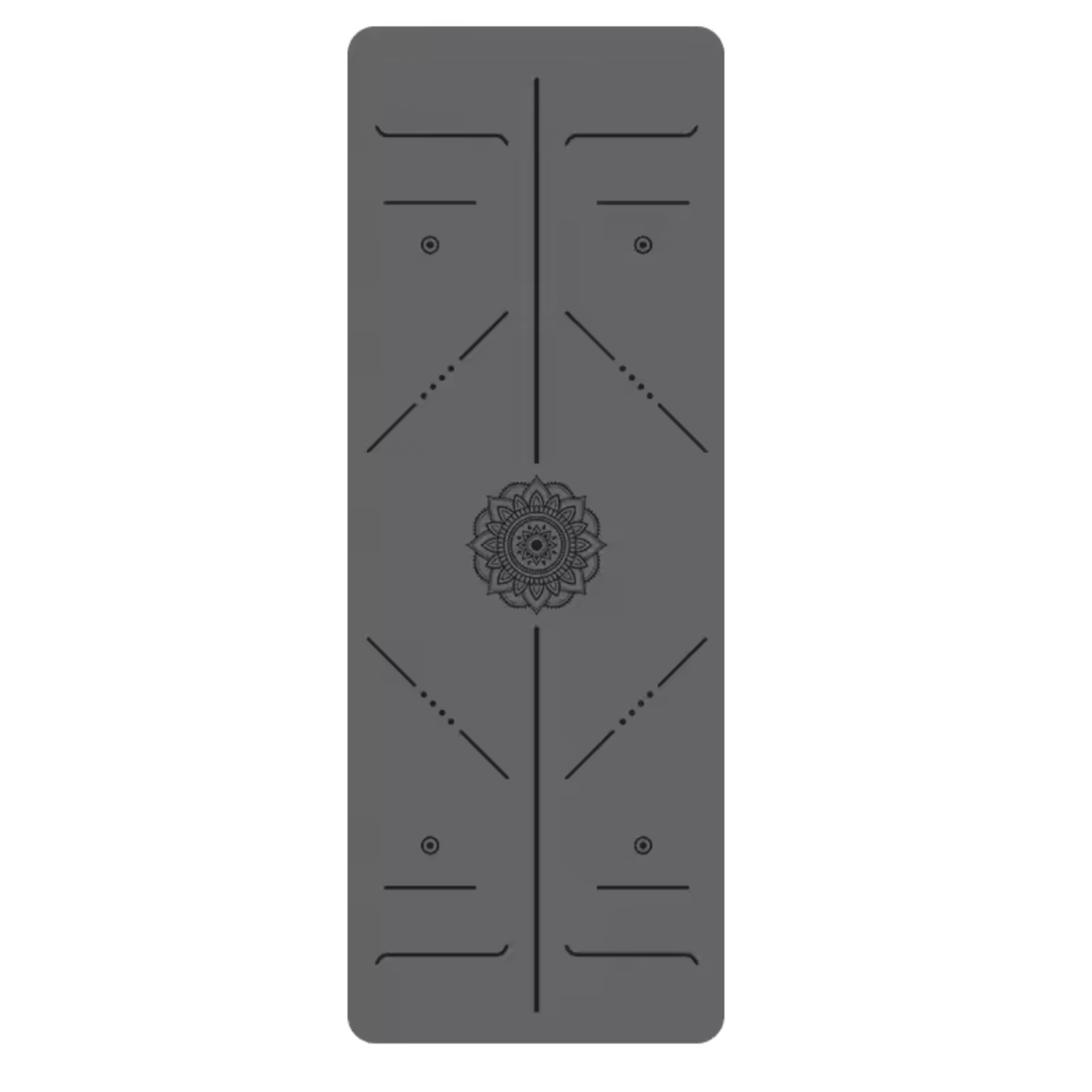 Artisan d'Asie Tapis de Yoga & Méditation Gris Foncé Tapis de yoga en caoutchouc naturel