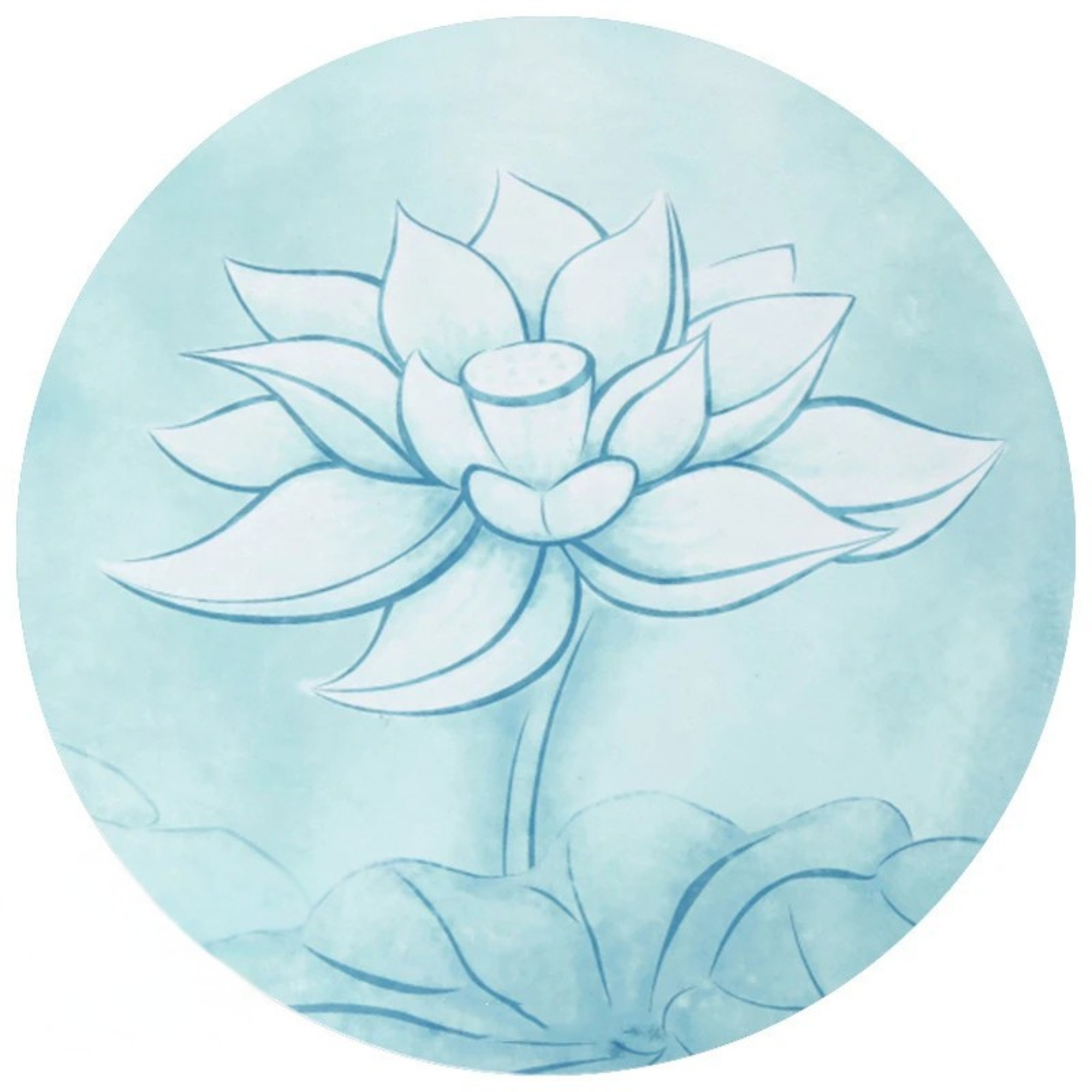 Artisan d'Asie Tapis de Yoga & Méditation Lotus vert Tapis de méditation rond