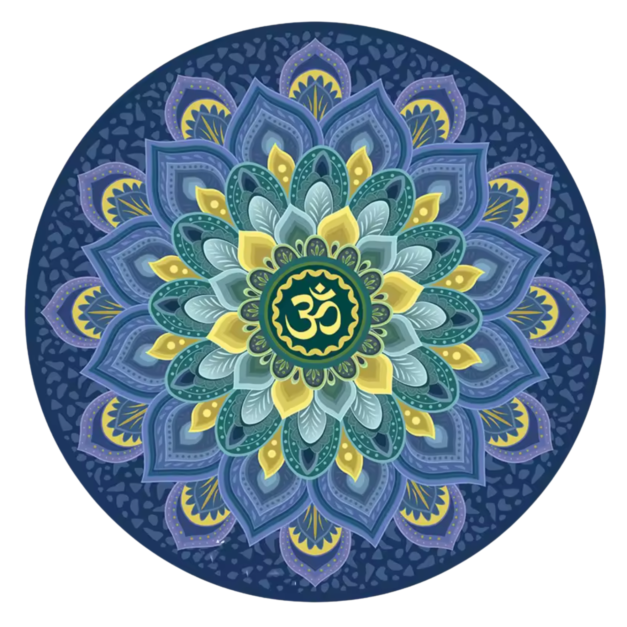 Artisan d'Asie Tapis de Yoga & Méditation OM 2 Tapis de yoga et méditation rond