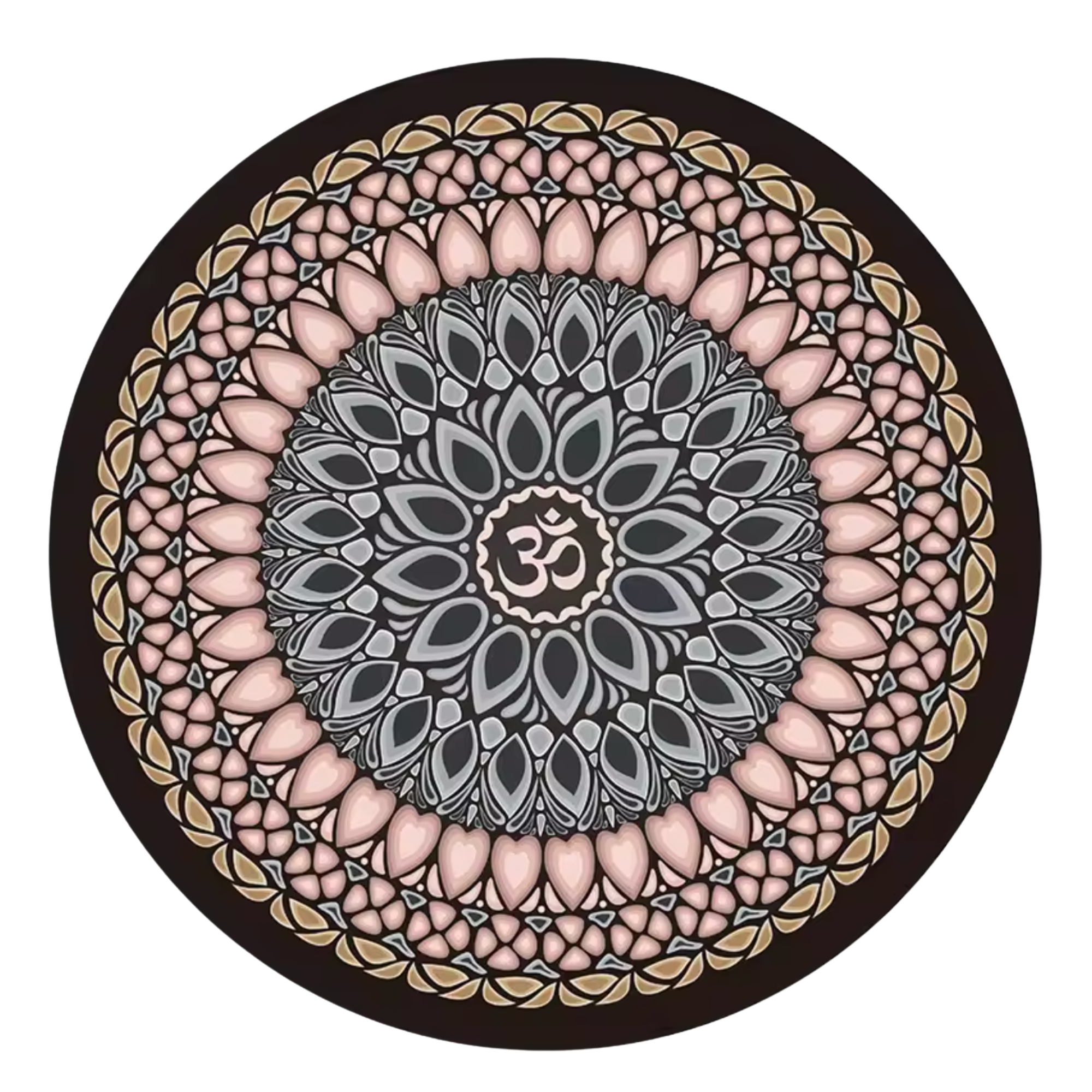 Artisan d'Asie Tapis de Yoga & Méditation OM 4 Tapis de yoga et méditation rond