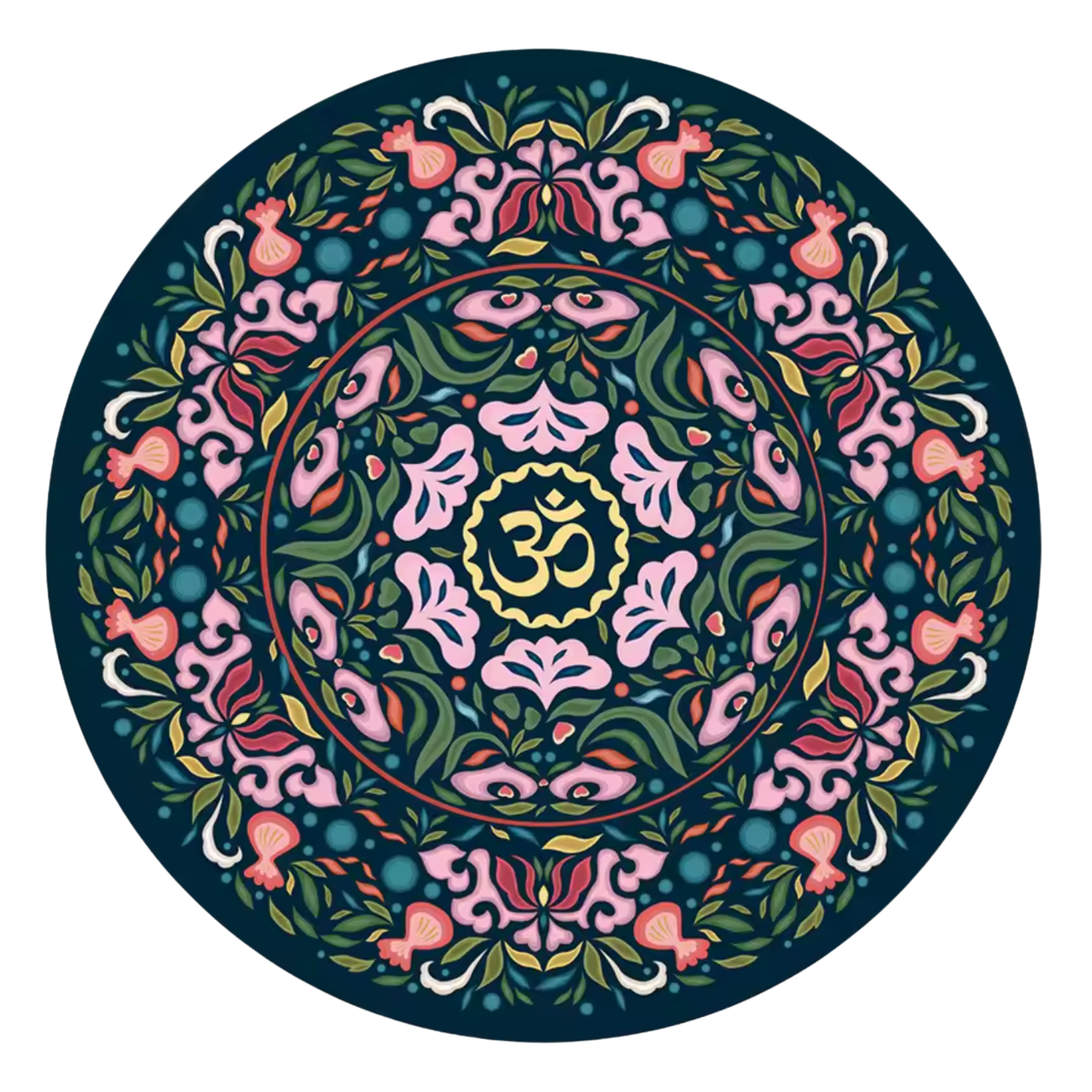 Artisan d'Asie Tapis de Yoga & Méditation OM 6 Tapis de yoga et méditation rond