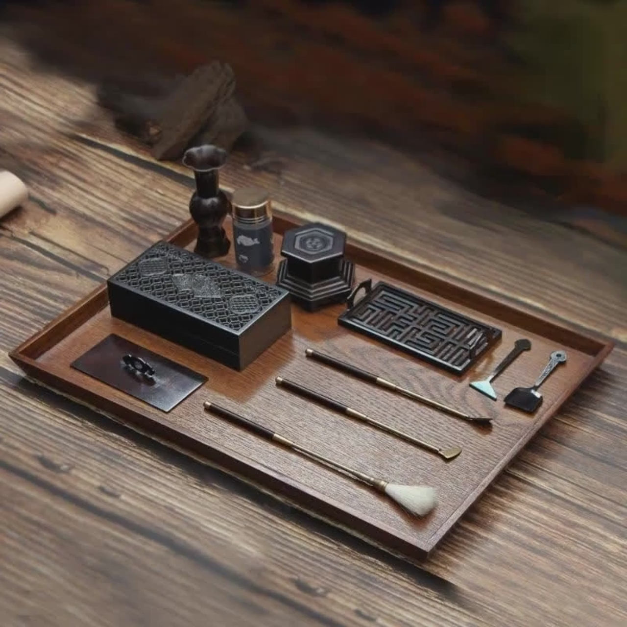 Ensemble Bruleur Encens Cuivre Pur – Coffret Premium Rituel Zen