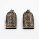 Amulette Bouddha Phra Chinnaraj en argile et argent ancien S925 Pendentifs & Amulettes Artisan d'Asie