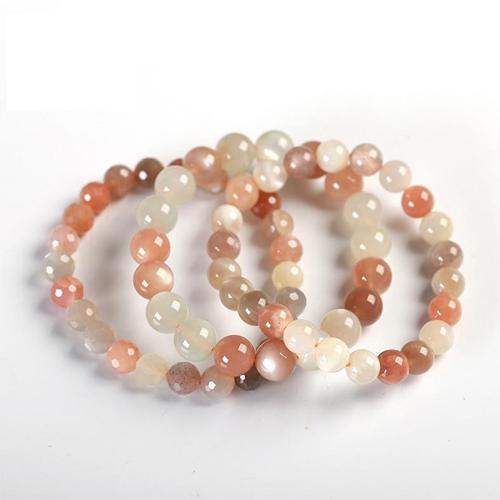Pulsera de piedra lunar multicolor