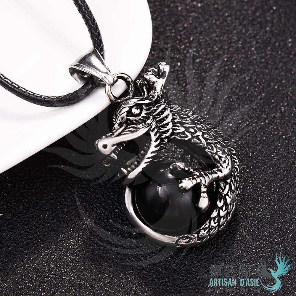 Artisan d'Asie Pendentifs & Amulettes Pendentif Dragon en Titane
