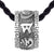 Artisan d'Asie Pendentifs & Amulettes Pendentif Mantra Om et Fleur de Lotus en Argent Pur 990/1000