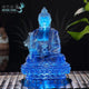Artisan d'Asie Statues Bouddha Shakyamuni Statues divinités bouddhistes en verre coloré