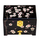 Boîte à bijoux chinoise en bois laqué Boites & Coffrets Chinois Artisan d'Asie Fleur de Prunier - Noir
