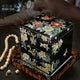 Boîte à bijoux chinoise fleurie en nacre et bois laqué Boites & Coffrets Chinois Artisan d'Asie Noire