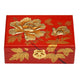 Boîte chinoise en bois laqué Boites & Coffrets Chinois Artisan d'Asie Pivoines - Rouge