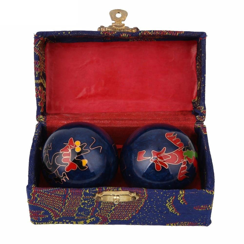 Boules de Qi Gong à Motif Dragon - Boules de Santé Chinoises (3 coloris) Boules Qi-Gong Artisan d'Asie 