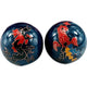 Boules de Qi Gong - Boules de santé chinoises en cloisonné - 7 modèles Boules Qi-Gong Artisan d'Asie Dragon et phénix - Bleu