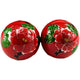 Boules de Qi Gong - Boules de santé chinoises en cloisonné - 7 modèles Boules Qi-Gong Artisan d'Asie Fleur de Pivoine - Rouge