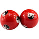Boules de Qi Gong - Boules de santé chinoises en cloisonné - 7 modèles Boules Qi-Gong Artisan d'Asie Signe du Yin & Yang (Taiji) - Rouge