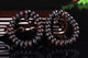 Bracelet mala en bois de pêcher gravé du mantra Om Mani Padme Hum Bracelets Malas Artisan d'Asie