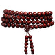 Bracelet mala en bois de santal rouge premium Bracelets Malas Artisan d'Asie