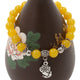 Bracelet mala en pierre d'agate jaune et argent Bracelets Malas Artisan d'Asie