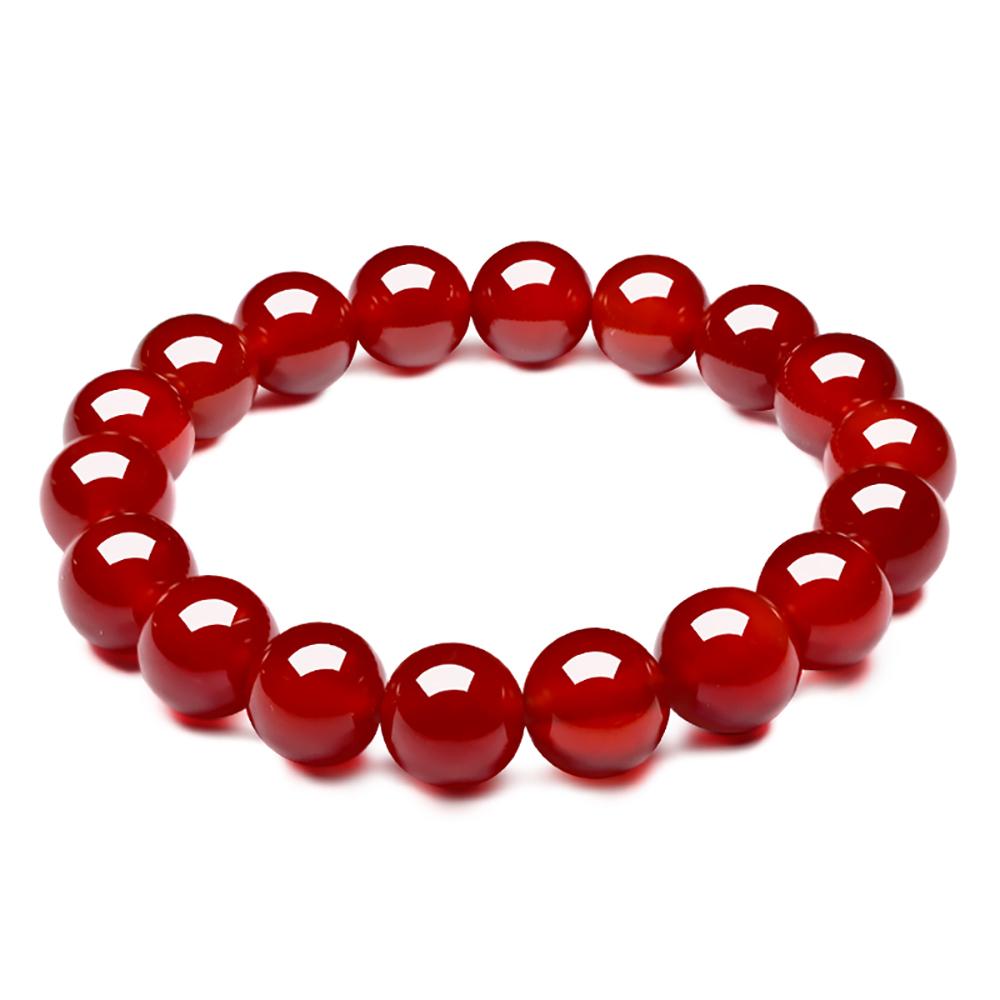 Bracelet mala en pierre d'agate rouge Bracelets Malas Artisan d'Asie 