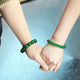 Bracelet mala en pierre d'agate verte Bracelets Malas Artisan d'Asie