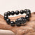 Bracelet mala en pierre d'obsidienne noire Bracelets Malas Artisan d'Asie 