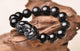 Bracelet mala en pierre d'obsidienne noire Bracelets Malas Artisan d'Asie