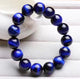 Bracelet mala en pierre d'oeil de tigre bleu Bracelets Malas Artisan d'Asie