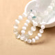 Bracelet mala fabriqué sur mesure Bracelets Malas Artisan d'Asie Blanc - Oeil de chat blanc Oui Argent